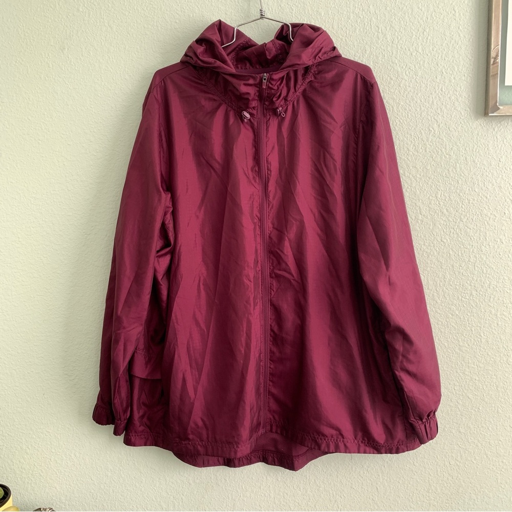 AVIA windbreaker pomcho style outerwear jacket magenta XXXL one size - Picture 2 of 7